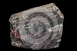 Macro stone Jespilit on a black background