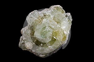 Macro stone mineral fluorite on a black background