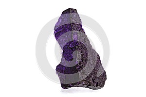 Macro stone mineral fluorite on a white background