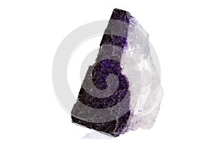 Macro stone mineral fluorite on a white background