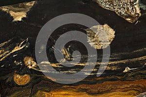Macro stone mineral jasper on black background