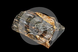 Macro stone mineral jasper on black background