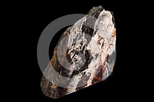 Macro stone mineral jasper on black background