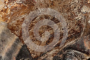 Macro stone mineral jasper on black background