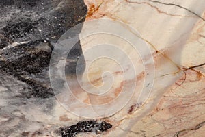 Macro stone mineral jasper on black background