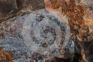 Macro stone mineral jasper on black background