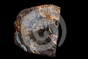 Macro stone mineral jasper on black background