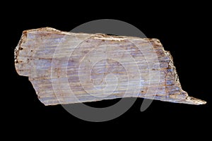 Macro of a stone mineral Moonstone on a black background