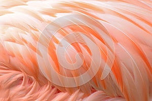 Macro texture of Flamingo bird feathers