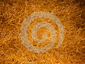 macro texture of gold and white home carpet fabric, wallpaper background