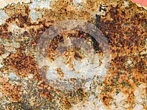 Macro texture - metal - rust and peeling paint