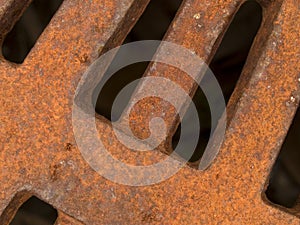 Macro texture - metal - rusty grate