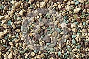Macro texture of non-organic plant substrate Lechuza-Pon. Soil mix of lava rock, pumice, zeolites and fertilizer for succulents photo