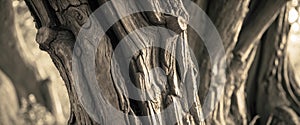 Macro Texture of an Old Tree Trunk in Natural Light