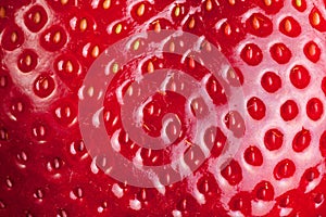 Macro texture of strawberry. Food background.