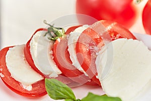 Macro of tomato slices