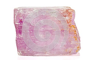 Macro tourmaline mineral stone on white background