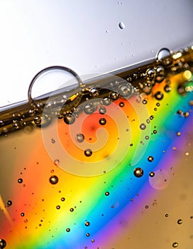 Prismatic Light Spectrum with Effervescent Bubbles