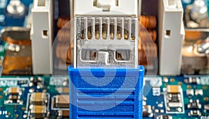 Tech Hardware - USB Plug on a Circuit Board