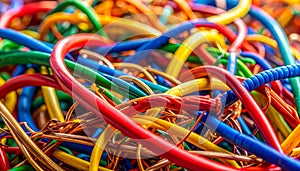 Complex Network of Colorful Electrical Cables