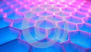 Glowing Hexagonal Network Structure