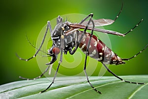Macro view Culex Mosquito carries Encephalitis or Zika Virus