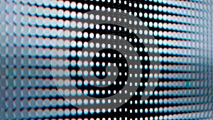 Macro View of a Digital LED Panel with RGB Pixel Grid