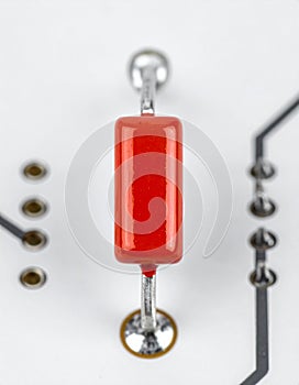 Macro View of an Electronic Component on a PCB