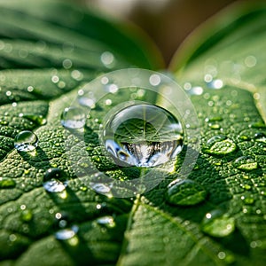 This macro view emphasizes the delicate interplay between nature and moisture