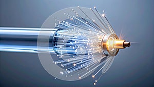 High-Speed Fiber Optic Network Connection