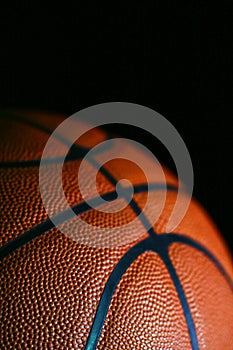 Macro View of Leather Basketball