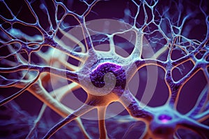 Macro View of Neural Network in the Human Brain, generative ai