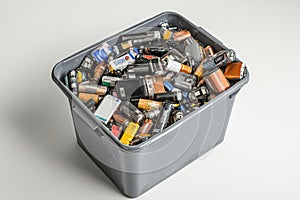 Macro View of Organized Batteries and Electronics