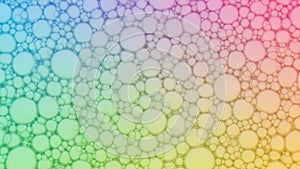 Macro View of Rainbow Colored Soap Bubbles Forming a Pattern close-up texture