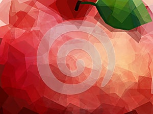 Macro view of red apple