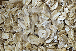 Macro view of uncooked rolled oats