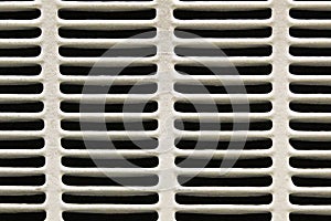 Macro view of a white air duct vents
