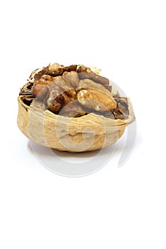 Macro of a walnut Half