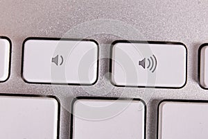 Macro Of A White Volume Up Button