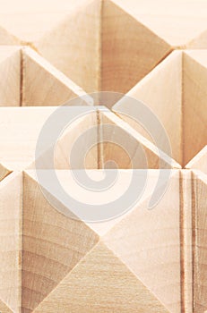 Macro of Wooden Puzzle Pattern