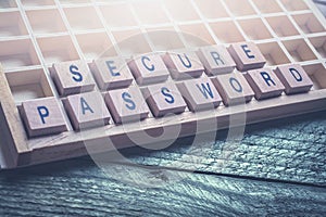 Macro Of The Words IT Security Formed By Wooden Blocks On A Wooden Floor