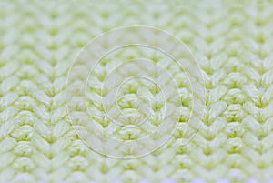 Macro of yellow woolen pattern, close up