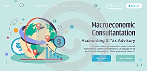 Macroeconomic consultation accounting and tax photo