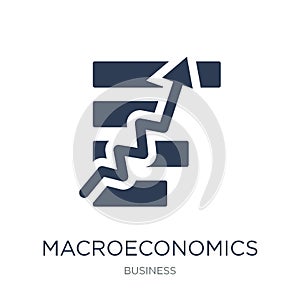 Macroeconomics icon. Trendy flat vector Macroeconomics icon on w