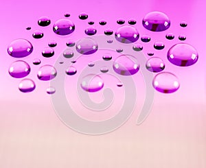 macrophotography shot water droplet with purple background