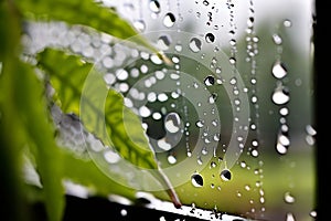 macrorealism raindrops detailed close up of raindrops on a windo photo