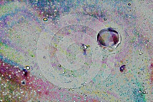 Macroscopic bubbles in colorful background