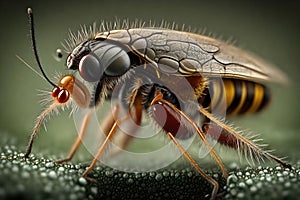 Macroscopic Close Up of a Small Insect Bug Spider Fly