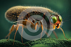 Macroscopic Close Up of a Small Insect Bug Spider Fly