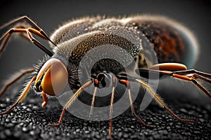 Macroscopic Close Up of a Small Insect Bug Spider Fly